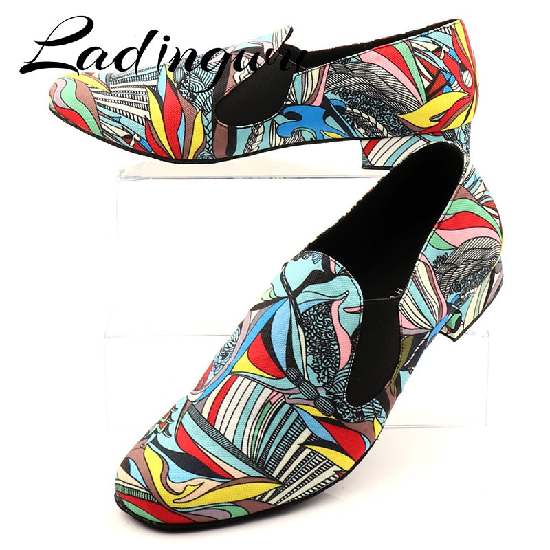 Zapatos de baile latino de suela blanda de cuero genuino para hombres –  Dance Fit Designs